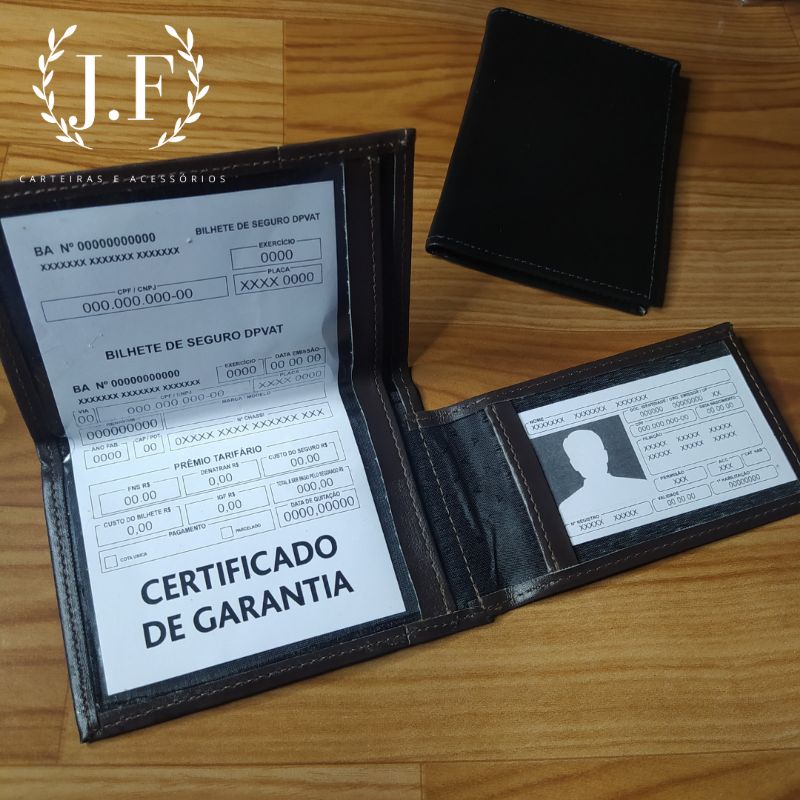 Porta Documento 2 Abas Couro sintetico