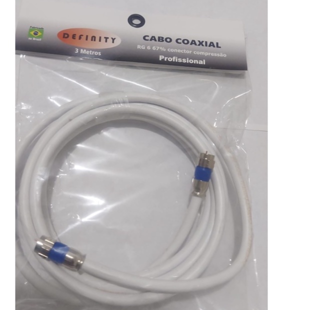 Cabo Coaxial Montado com Conector Compressão Definity