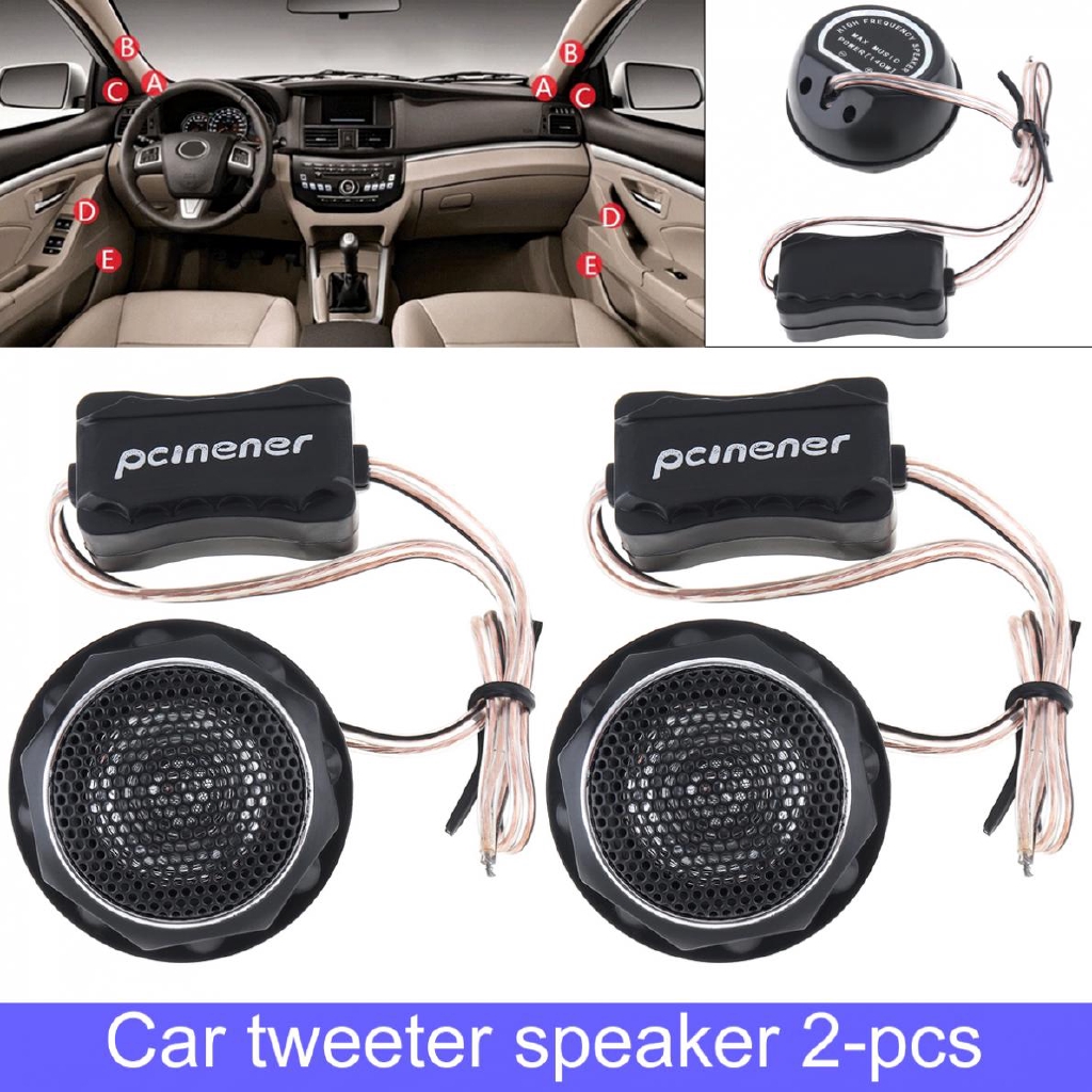 2pcs 140W T280 Mini Alto-Falantes Tweeter De Cúpula De Alta Eficiência Para Sistema De Áudio De Carro