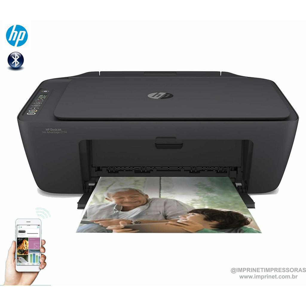 Impressora Multifuncional Deskjet, Wifi, Ink Advantage 2975, bivolt, Fotográfica, adesivos, colorida - preta