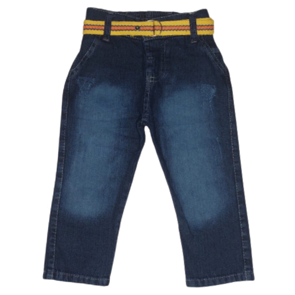 CALÇA JEANS INFANTIL COM CINTO MENINO