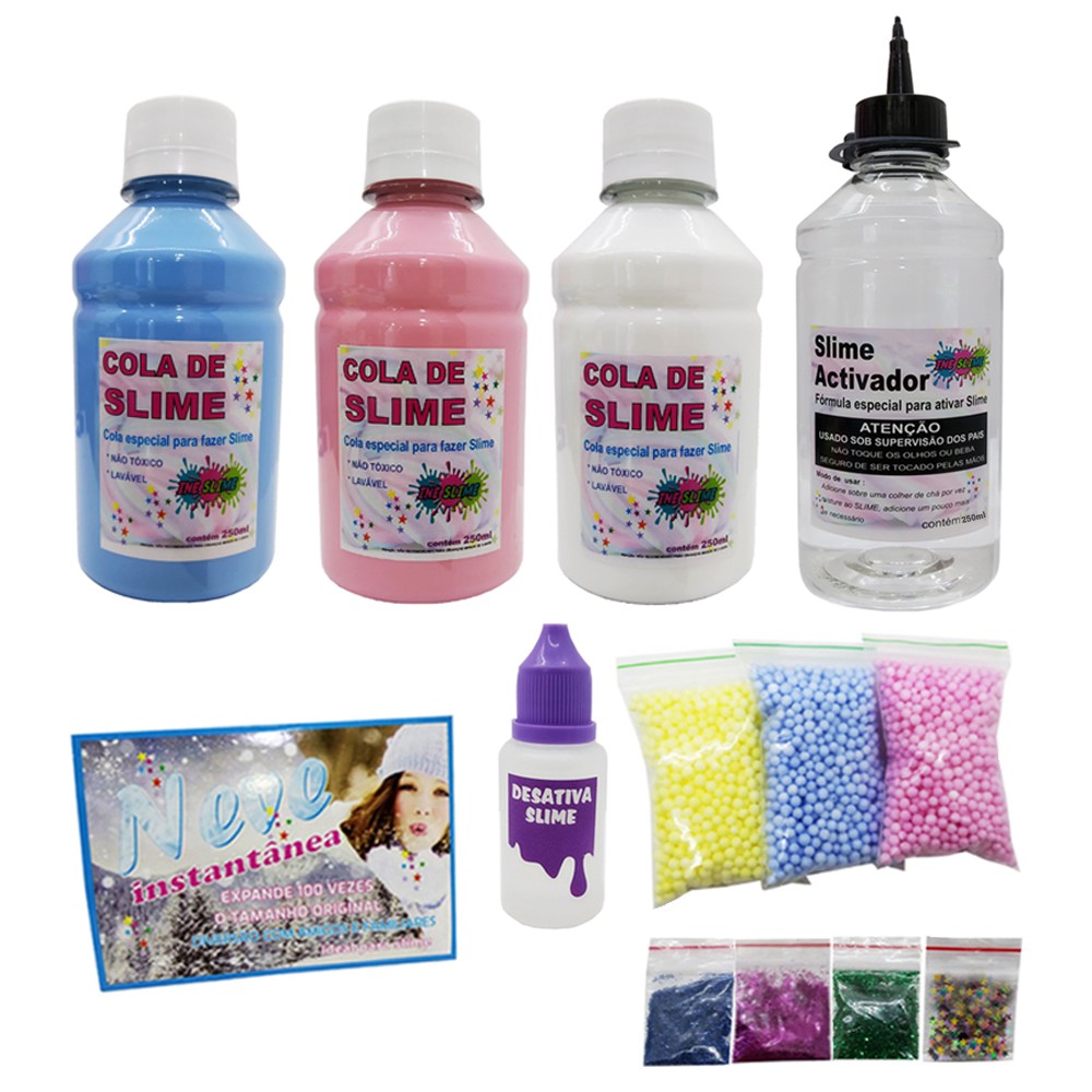 Mini Kit Para Fazer Slimes Completo Presente - Oferta
