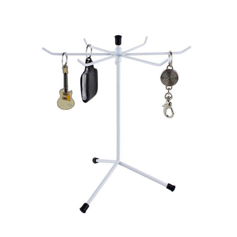 Porta Chaveiro E Meieiro Aranha Bijuterias Giratório Ferro 1 Uni Branco