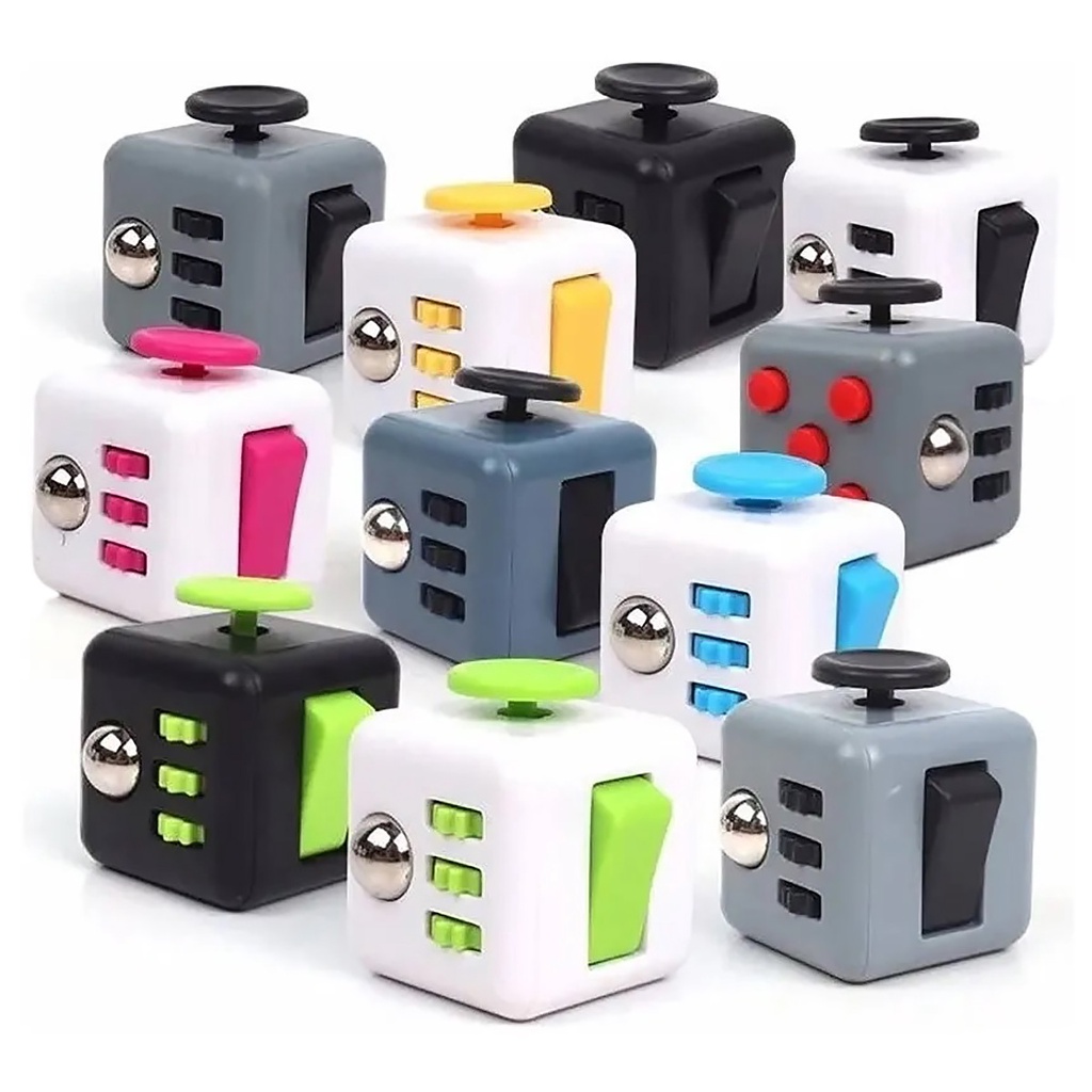 Fidget Toy Cube Mini Clicker Anti Stress Ansiedade Interativo Brinquedo Sensorial Tem