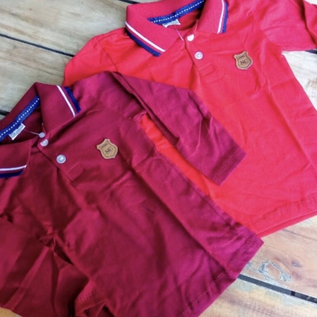 CAMISA MASCULINA POLO INFANTIL KIT DUAS PEÇAS MANGA LONGA DO 2 AO 14