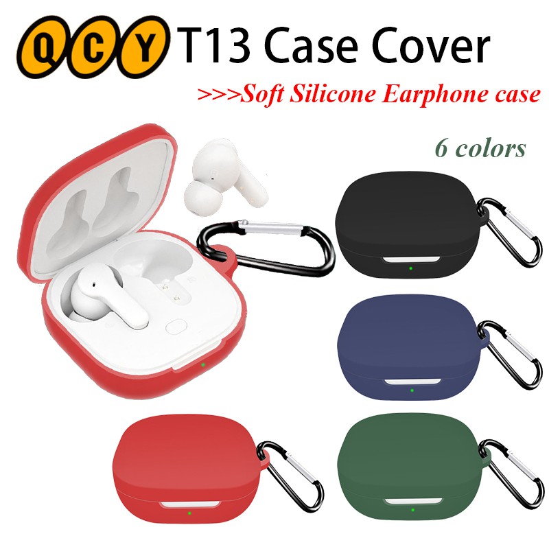 Capa De Fone De Ouvido De Silicone Para QCY T13/HT05/HT08/HT10/T13 ANC 2/MeloBuds Pro Fones Sem Fio Bluetooth TPU Macio 