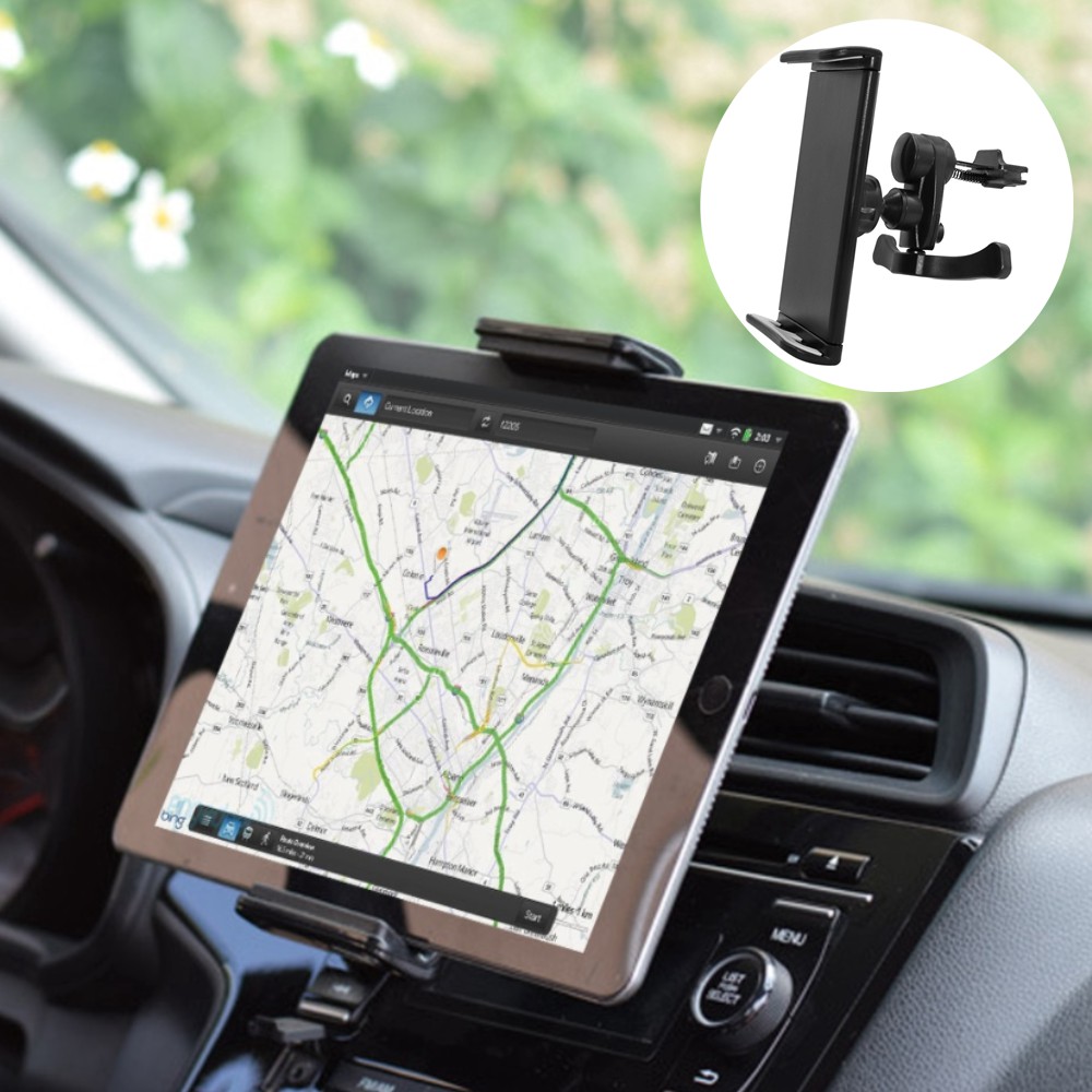 Mais Novo De 360 Graus De Rotação Do Carro Air Vent Mount Holder Suporte Para Ipad 1 3 4 mini 4-10 "  Tablet Telefone Gps Etc
