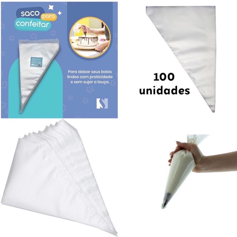 50 ou 1oo uni Saco De Confeitar Descartável Confeiteiro Cobertura Bolo Doces Cupcake Utensílios Sacos De Decoração