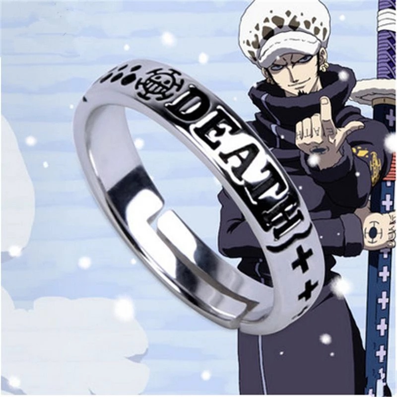 Anime One Piece Chapéu Death Luffy Limitada Trafalgar Law Portgas D Ace 925 Anel De Prata Esterlina Presente Cosplay