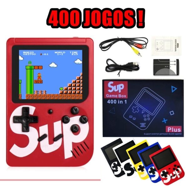 Mini Game Portátil Sup Game Boy 400 In 1 Retro Clássico Promoção Infantil Cores Variadas
