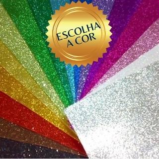 Placas De EVA com Glitter 40x48 Dubflex - Kit com 10 folhas - escolha UMA cor