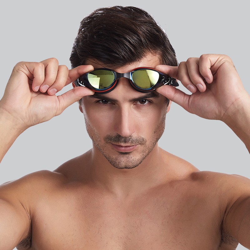 - 150 Até-700 Graus Óculos De Natação Myopia Homens Mulheres HD Clear Lens Anti-Embaciamento Uv Swim Eyewear EE705