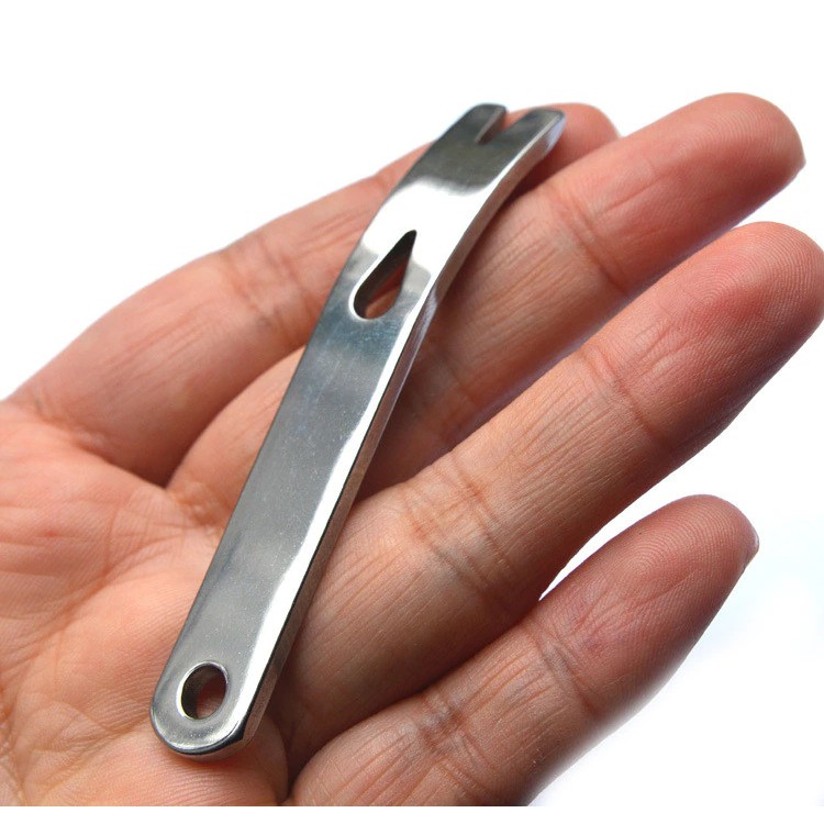 Chaveiro Edc Mini Alavanca Pé-de-cabra Pry Bar em Aço Inox