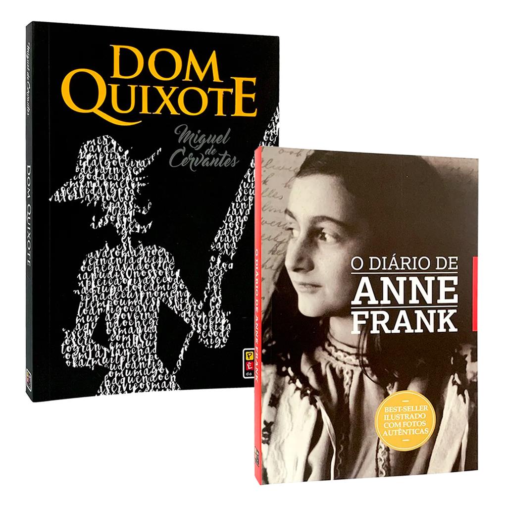O Diário De Anne Frank + Dom Quixote - 2 Livros Físico