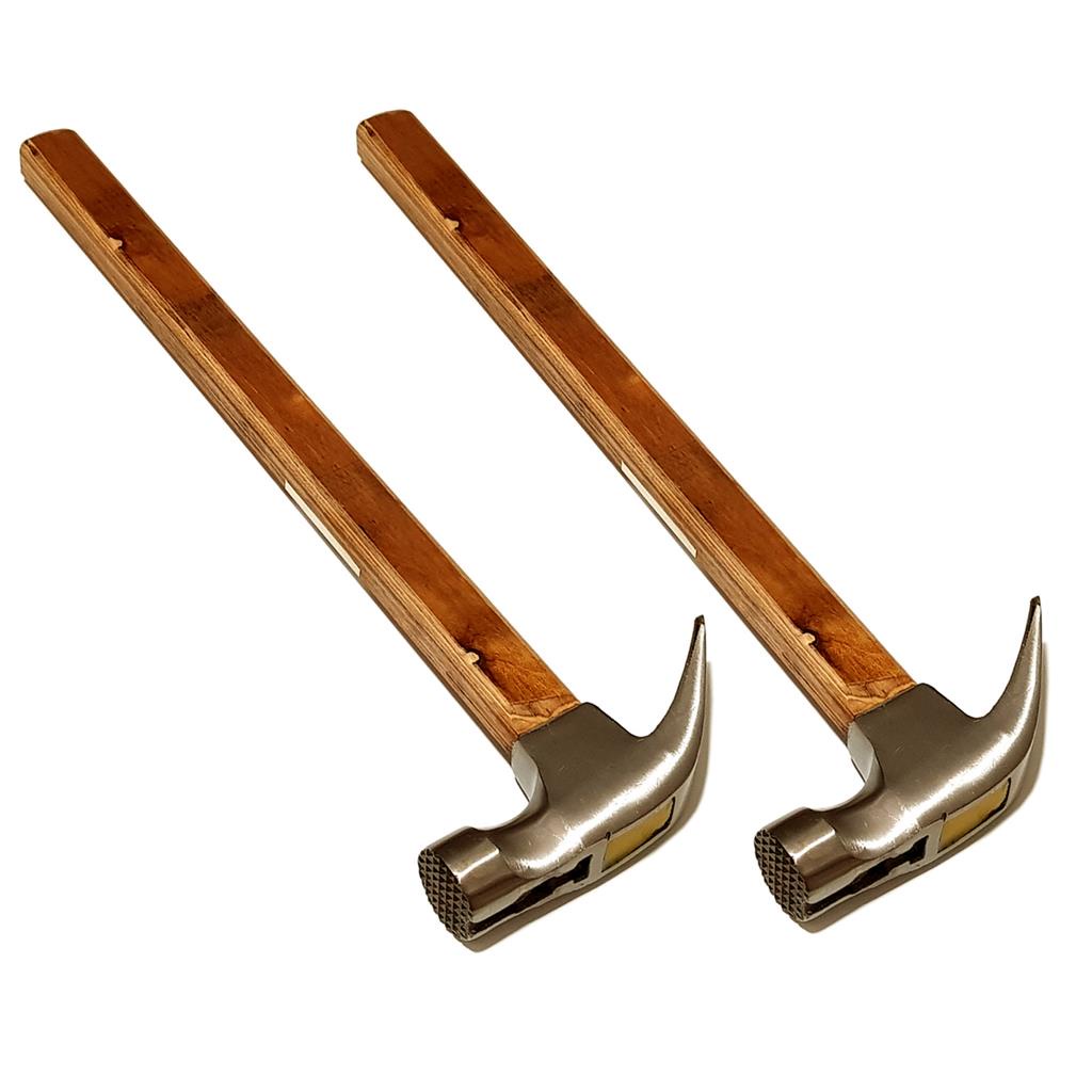 2 Martelos Tipo Bellota 30mm Cabo Madeirite  Porta Prego Ima
