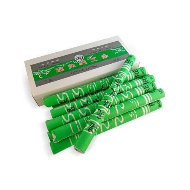 Moxa Verde Bastão Gold Dragon Tipo Aaa Bastões Pura Artemísia para Moxaterapia Acupuntura
