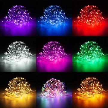 Fio de Fada Cobre Prata Cordão 3m 30 Leds junto com Pilha(2) Decoração Iluminação luz Diversas cores