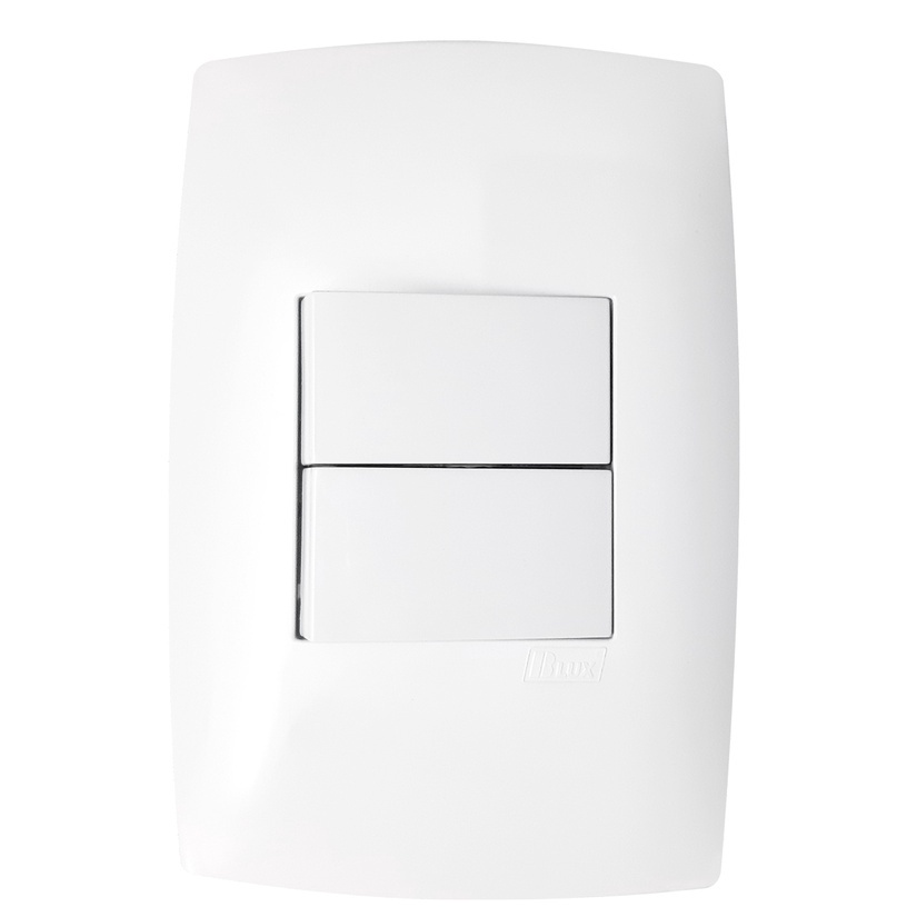 Interruptor 2 Teclas Simples 2x4 Iluminacao Tomada - Blux