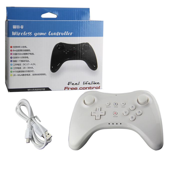 Controle Sem Fio Nintendo Wii U Pro Wireless Bluetooth Branco