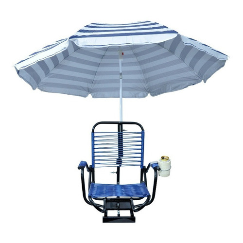 Cadeira Para Barco Com Braço E Suporte De Guarda Sol
