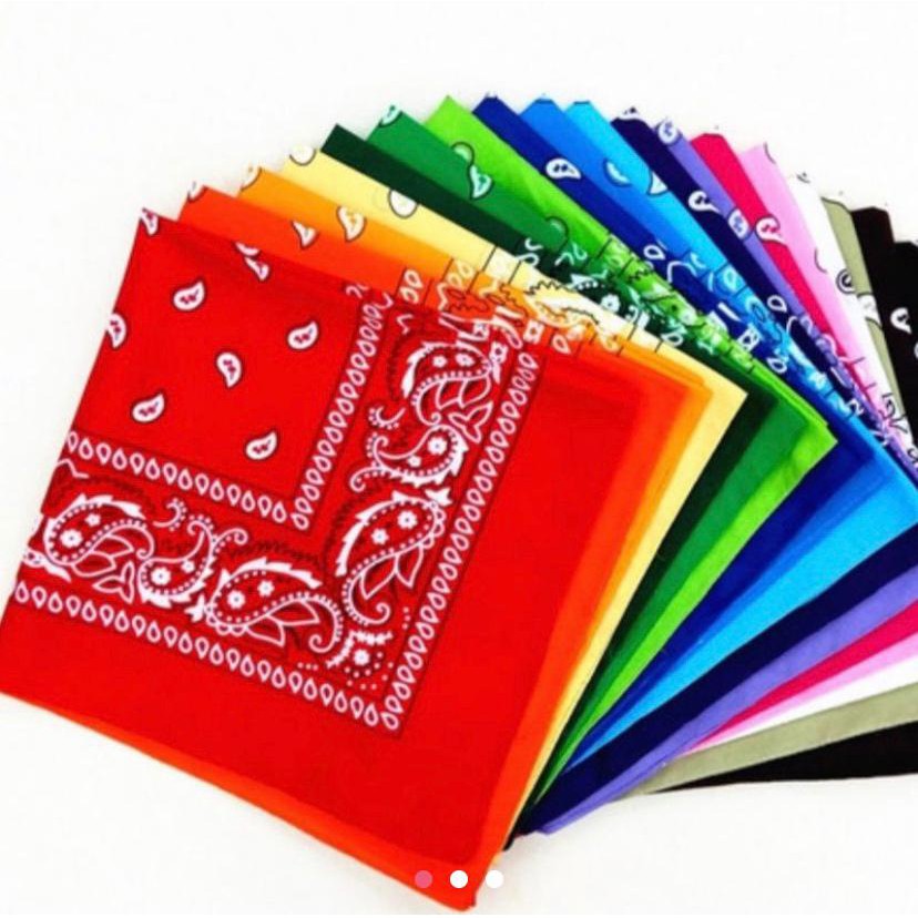 Kit 10 Bandana Lenço Camponesa Faixa Lenço Para Cabelo Cores sortidas Unissex