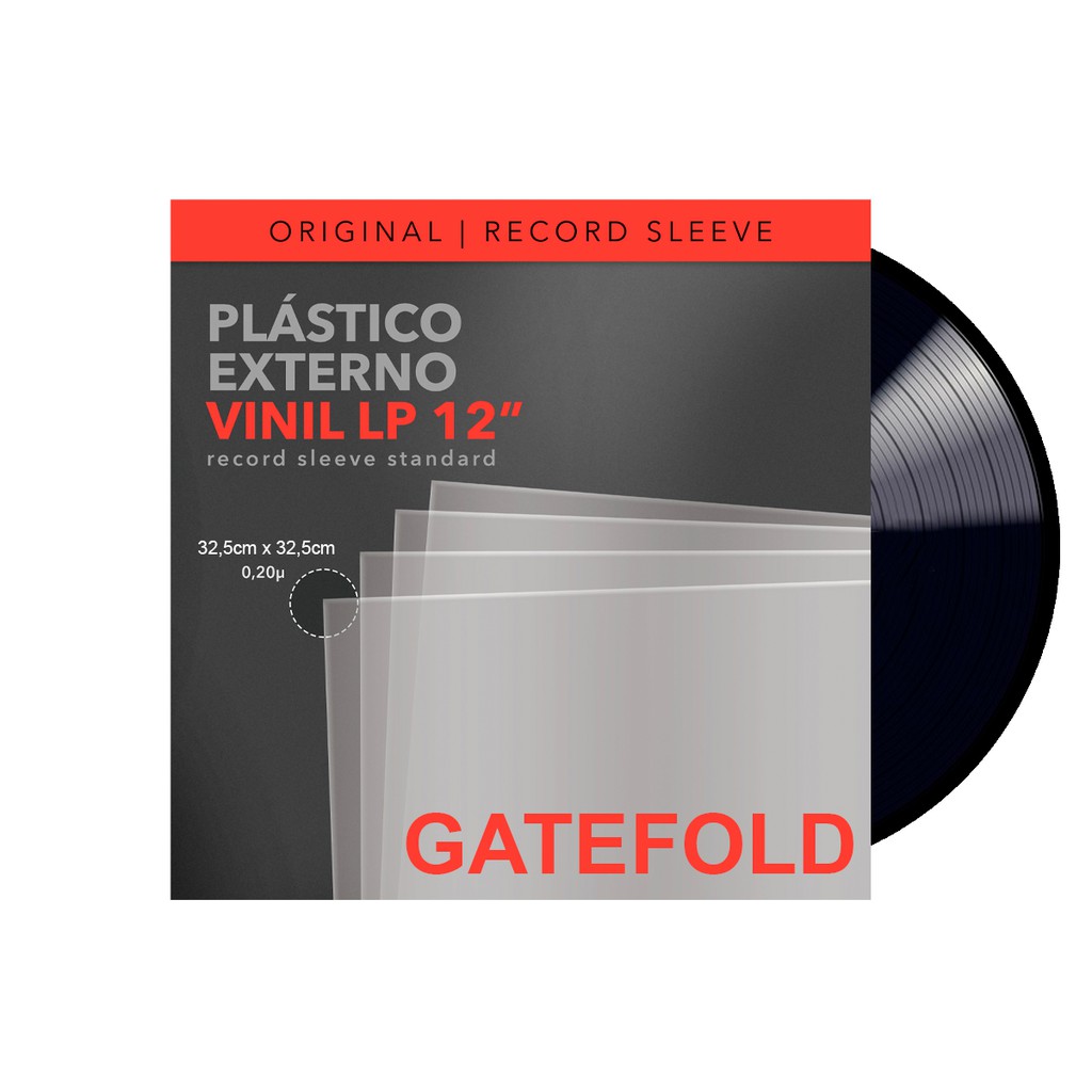 50 Plásticos Externos 0,20 Grosso P/ Lp Vinil Capa Gatefold