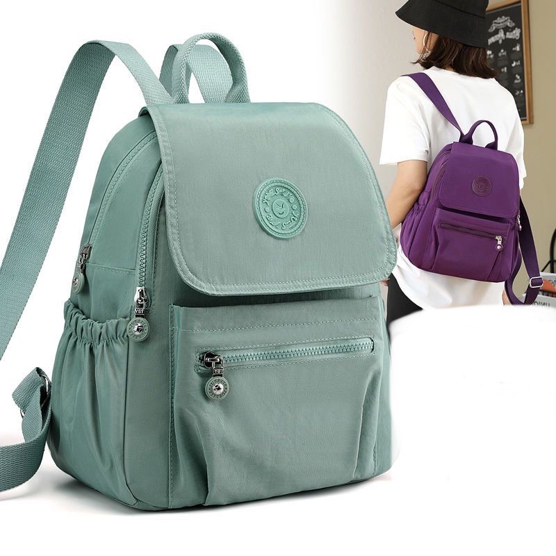 Mochila feminina nylon impermeável média casual 61506