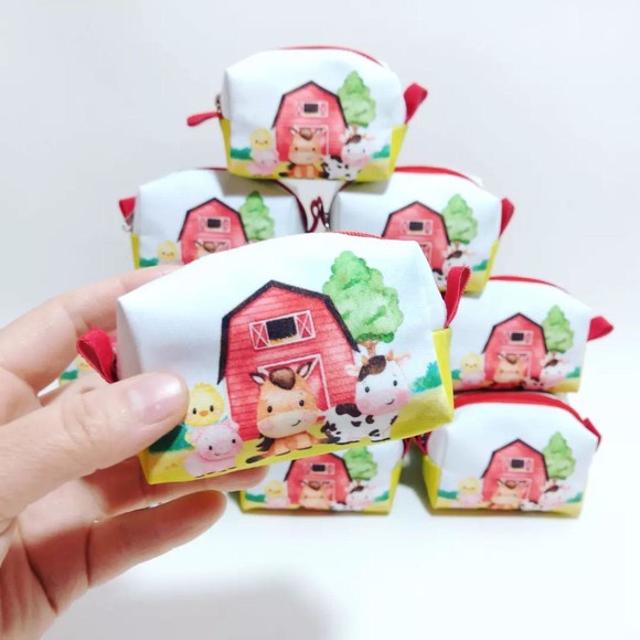 kitc/20 Porta Moeda Fazendinha Aquarela Lembrancinha de festa Personalizada aniversário