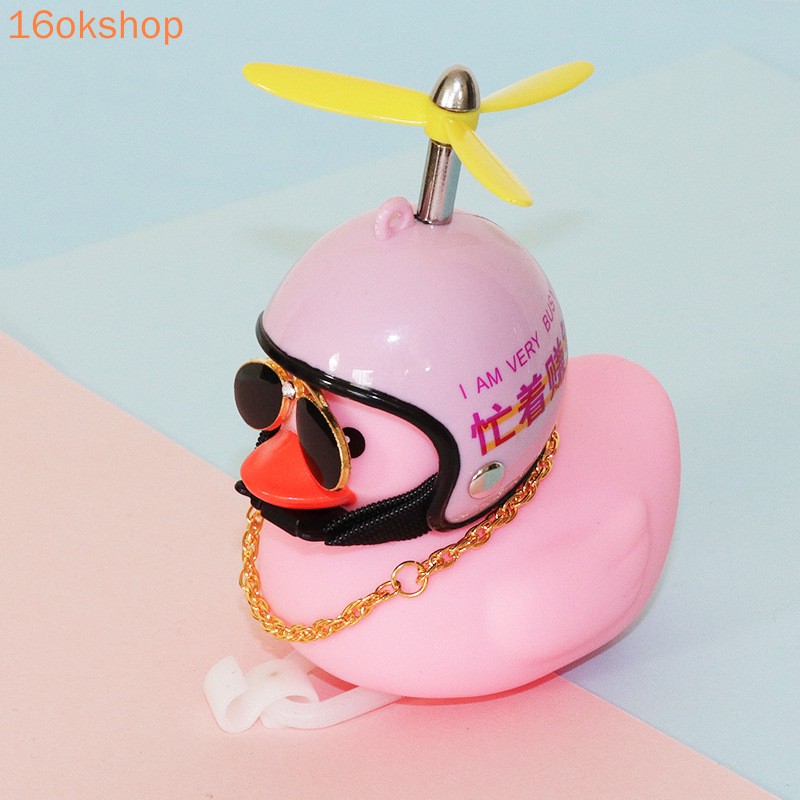 Mini itens de decoração de pato rosa para motocicleta