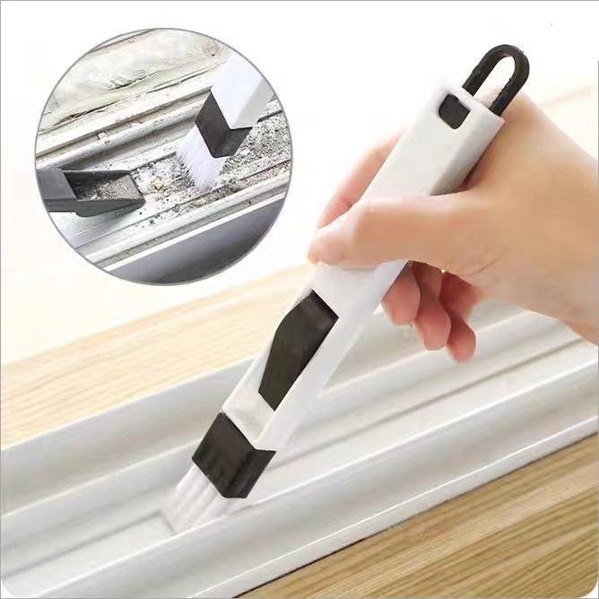 2 Em 1 Escova Para Limpeza De Janela / Teclado Cranny / Escova Dobrável Para Limpeza Da Cozinha /Escova Com Pá Portatil Multiuso Limpa Janela Teclado 2 Em 1