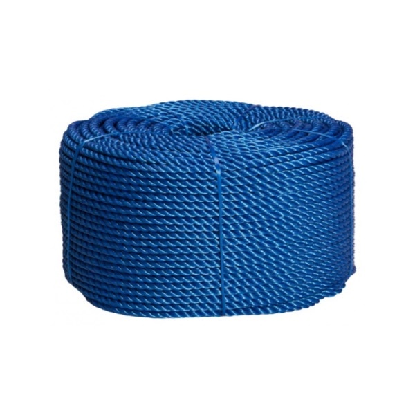 Corda Nylon Torcida 8mm Azul Rolo 220 Mts 7,5kg Aprox