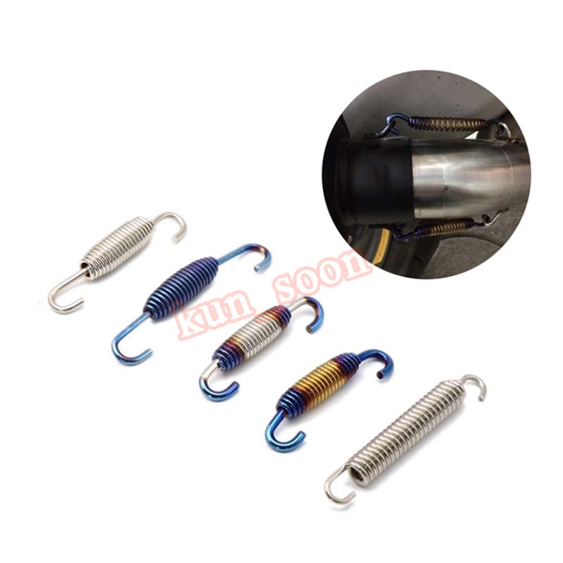 Tubos De Exaustão Da Motocicleta Meio Molas Laços Conector De Aço Inoxidável Modificado Substituições Peças