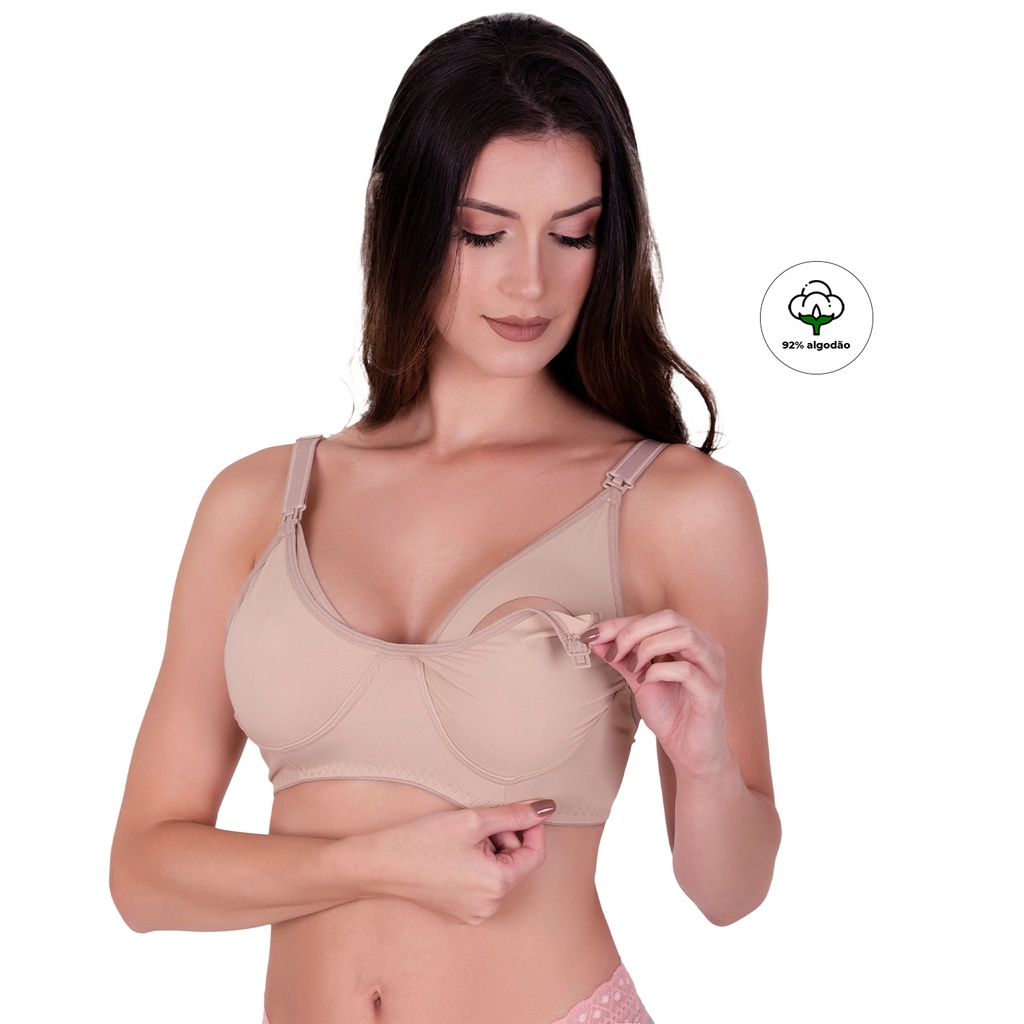 Sutiã Amamentação Cotton Algodão Liso