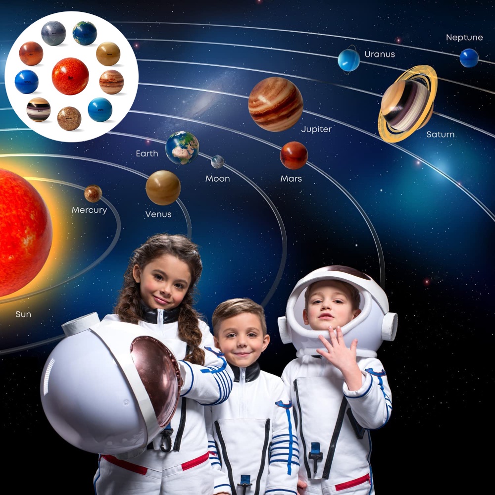9/10 Pcs Bolas De Estresse Do Planeta Sistema Solar , Planetas Para Alívio , Brinquedos Educativos Solares Antiestresse 