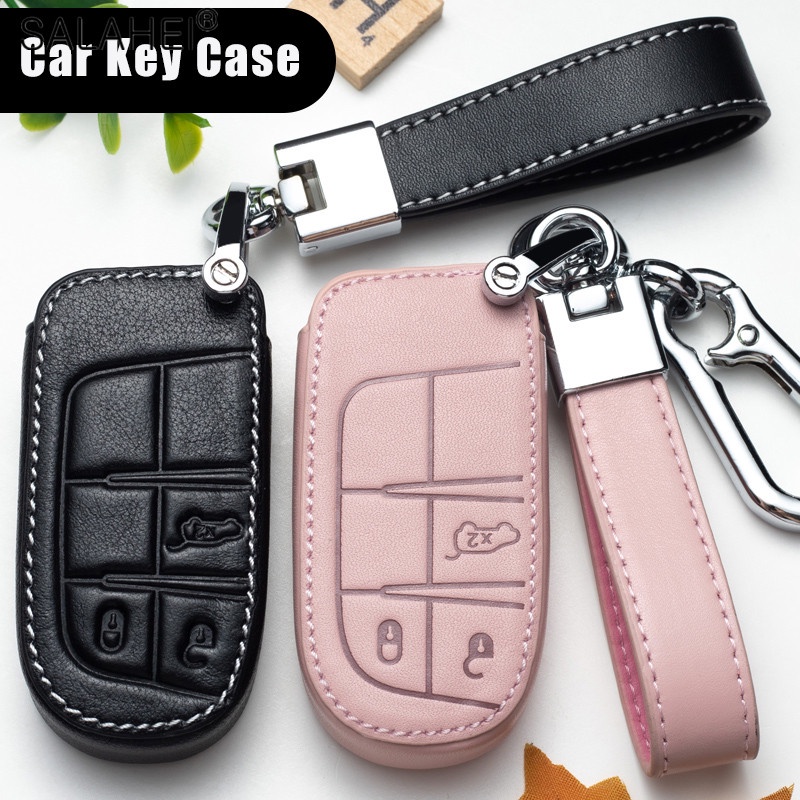 Estojo Chave Para Carro De Couro Jeep Fiat Dodge Ram 1500 Carregador De Viagem Renegado Grand Cherokee Chrysler 200 300