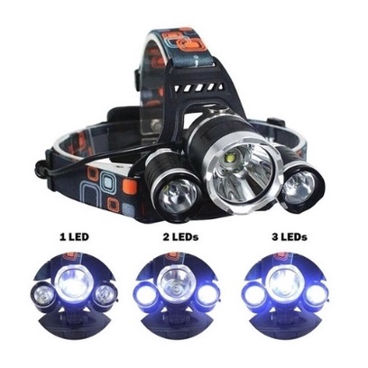 Lanterna de Cabeça Profissional Led Cree T6 3 Funções RP-3 novo nova