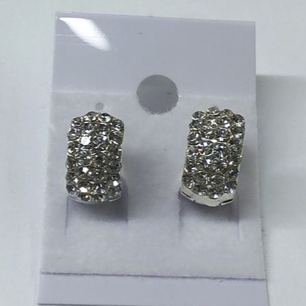 Brinco  Argola Masculino Feminino Cravejado Strass Brilho