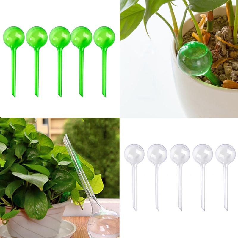 5 unidades automático planta alimentador de água auto rega bola de plástico dispositivo de irrigação por gotejamento