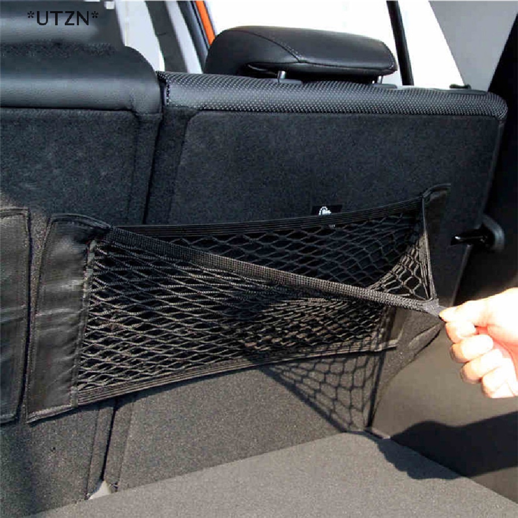 Rede De Armazenamento De Porta-Malas Traseiro Do Carro Organizador De Malha Elástica De Cordas Mágicas Bolsa De Bolso