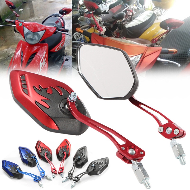 Espelho retrovisor espelho retrovisor Z1 RSZ CUXI GTR lutador JET JR VJR Super 5 gp padrão de chama 8mm 10mm ortodôntico