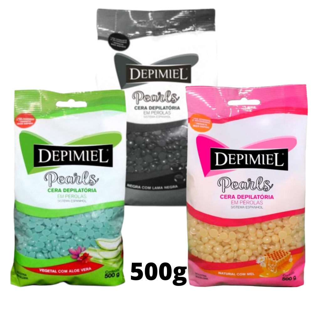Cera Depilatória Quente Depimiel  Elástica Granulado Profissional 500g