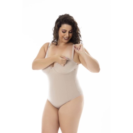 Cinta pós parto body amamentação sem bojo plus size 48 ao 56 sutiã amamentação