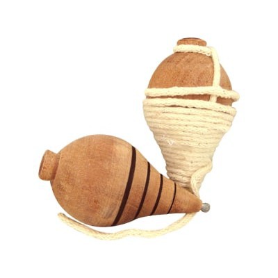 Pião de Madeira + Fieira Brinquedo