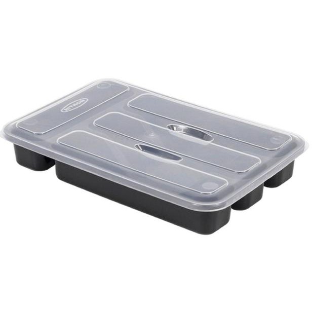 OFERTA Porta Talher Gaveta Paris Com Tampa 4 Compartimento - Nitron DIM.:21 x 32,5 x 5 cm saldo