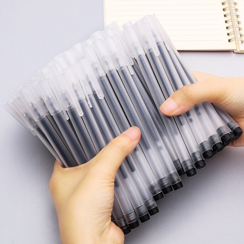 1/5 Canetas Gel Preta De Assinatura Tinta Para Estudantes Escritório Papelaria 1PC
