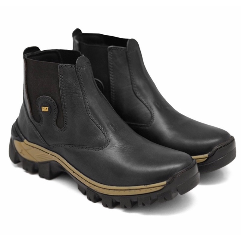 Botina Botinha Caterpillar Masculina De Couro Impermeável Antiderrapante Reforçado Promoção Barato