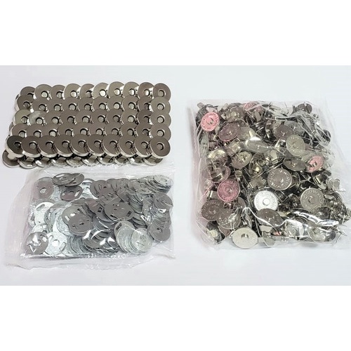 Kit 30 Und Botão Imã Magnético Fecho Para Bolsas Carteiras, Mochila Niquelado 18mm