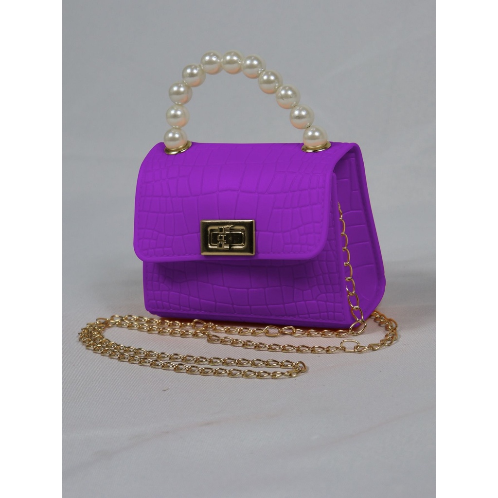 Bolsinha  Feminina  Infantil Luxo Festa Mini Blogueirinha Moda Silicone