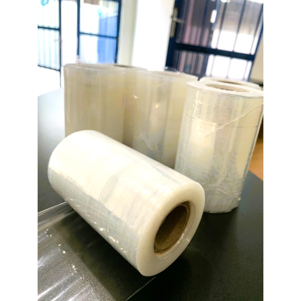 30 Rolos Filme Plastico Stretch 10cm Sem Cabo Transparente
