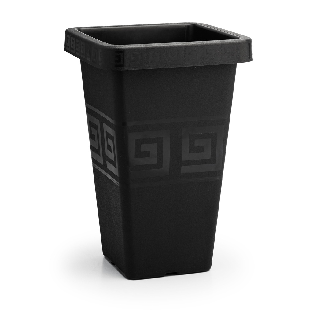 Kit 4 Vasos Gregos em Coluna Quadrado 29,5L Resistentes Decoração Jardim Plantas Flores